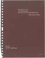 IBM 29 CARD PUNCH - Field Engineering Maintenance Manual preview
