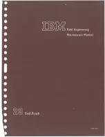 Preview for 1 page of IBM 29 CARD PUNCH - Field Engineering Maintenance Manual