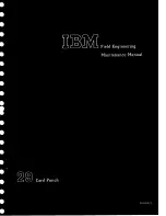 Предварительный просмотр 1 страницы IBM 29 CARD PUNCH - Maintenance Manual