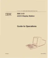 IBM 3151 Manual To Operations preview