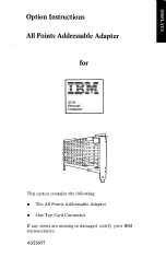 Предварительный просмотр 1 страницы IBM 3270 Option Instructions