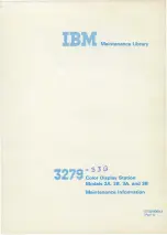 IBM 3279 2A Maintenance Information preview