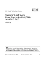 Preview for 1 page of IBM 3454-FCE Customer Install Manual