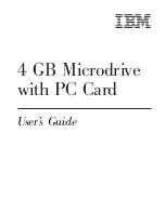 IBM 4 GB Microdrive User Manual preview