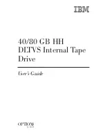 IBM 40/80 GB HH DLTVS User Manual preview