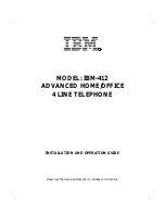 IBM 412 - 412 Corded Phone Installation And Operation Manual preview