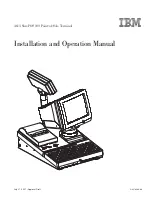 IBM 4613 SurePOS Installation And Operation Manual preview