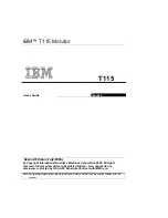 Preview for 1 page of IBM 494215U - T 115 - 15" LCD Monitor User Manual