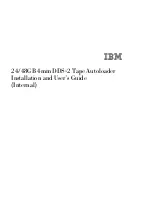 IBM 4mm DDS-2 Tape Autoloader Installation And User Manual preview