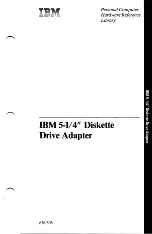 IBM 5-1/4" Diskette Drive Adapter Hardware Reference Manual preview