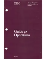 Предварительный просмотр 1 страницы IBM 5150 Manual To Operations