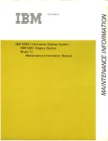 IBM 5251 11 Maintenance Information Manual preview