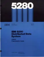 Предварительный просмотр 1 страницы IBM 5280 Programmer'S Manual