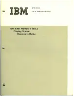 Preview for 1 page of IBM 5291 1 Operator'S Manual