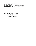 Preview for 2 page of IBM 5291 1 Operator'S Manual