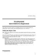 IBM 600E - ThinkPad 2645 - PII 400 MHz Supplementary Manual preview