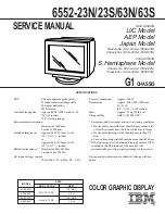 Preview for 1 page of IBM 6552-23N Service Manual