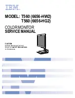 Preview for 1 page of IBM 6656HG2 - T 560 - 15" LCD Monitor Service Manual