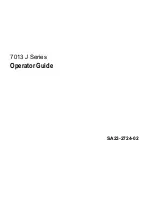 Preview for 1 page of IBM 7013 J Series Operator'S Manual