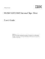 IBM 80 GB VS160 User Manual preview