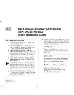 Предварительный просмотр 1 страницы IBM 8271 Nways Ethernet LAN Switch Quick Reference Manual