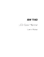 Preview for 7 page of IBM 9497DG0 - T 86D - 18.1" LCD Monitor User Manual