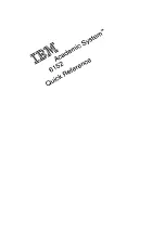 Предварительный просмотр 2 страницы IBM Academic System 6152 Quick Reference