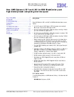 Preview for 1 page of IBM AMD Opteron LS21 Manual