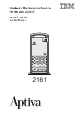 IBM Aptiva 2161 Manual preview