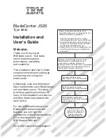 IBM BladeCenter JS20 Installation And User Manual preview