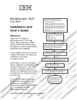 IBM BladeCenter JS21
Type 8844 Installation And User Manual preview