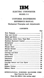 IBM C-1 Customer Engineering Reference Manual preview