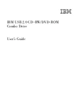 IBM CD-RW/DVD-ROM Combo Drive User Manual предпросмотр