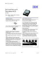 Предварительный просмотр 1 страницы IBM DBCA-206480 - Travelstar 6.4 GB Hard Drive Quick Installation Manual