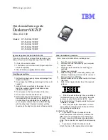 IBM Deskstar 60GXP Quick Installation Manual предпросмотр