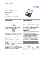 Preview for 1 page of IBM Deskstar Deskstar 5 Quick Installation Manual