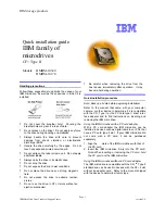 Предварительный просмотр 1 страницы IBM DMDM-10340 Quick Installation Manual