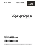 Preview for 1 page of IBM DR550 V3.0 Installation, Setup, Operations, And Problem Determination Manual