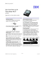 Preview for 1 page of IBM DTCA-23240 - Travelstar 3.2 GB Hard Drive Quick Installation Manual