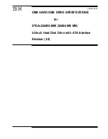 Preview for 3 page of IBM DTCA-23240 - Travelstar 3.2 GB Hard Drive Specifications