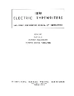 IBM Electric Decimal Tabulation Instruction Manual preview