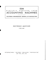 IBM ELECTRONIC MULTIPLIER User Manual preview