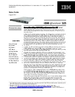 IBM eServer 325 Sales Manual preview