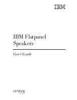 Preview for 1 page of IBM Flatpanel Speakers User Manual