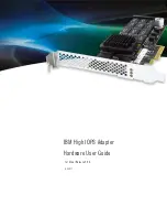 IBM High IOPS Adapter Hardware User'S Manual preview