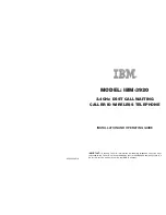 IBM IBM-3920 Installation And Operating Manual preview