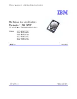 Предварительный просмотр 1 страницы IBM IC35L040AVVN07-0 - 40GB IDE Deskstar 120GXP 7200RPM UATA-100... Specifications