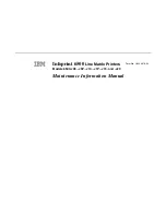 Preview for 1 page of IBM Infoprint 6500-v05 Maintenance Manual