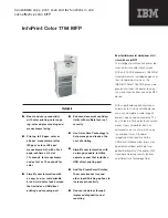 IBM InfoPrint Color 1764 MFP Product Manual preview