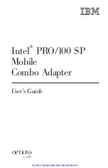 IBM Intel PRO/100 SP User Manual preview